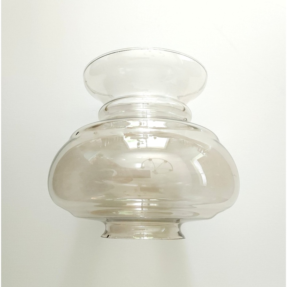 Vintage Smoked Glass Lamp‎ Shade 3" Fitter